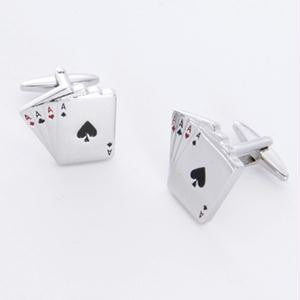 Dashing Aces Cufflinks with Personalized Case