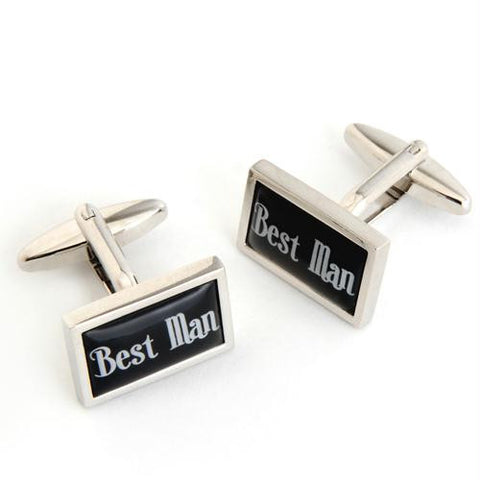 Dashing Best Man Cufflinks with Personalized Case