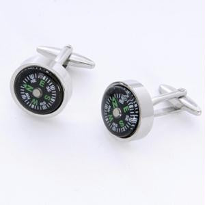 Dashing Compass Cufflinks with Personalized Case