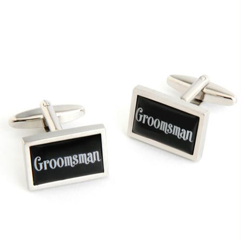 Dashing Groomsman Cufflinks with Personalized Case