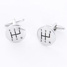 Dashing Stick Shift Cufflinks with Personalized Case