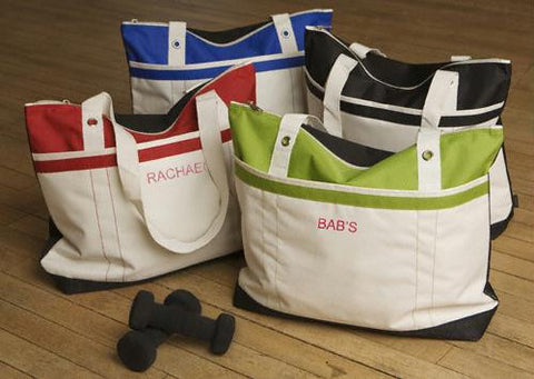 Black Fitness Fun Tote Bag