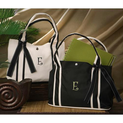 Black with Natural Roman Holiday Petite Tote