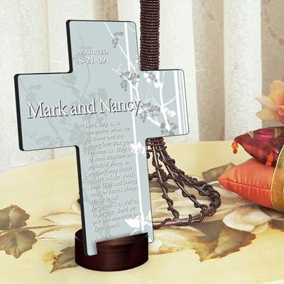 Personalized Faith and Flower Cross