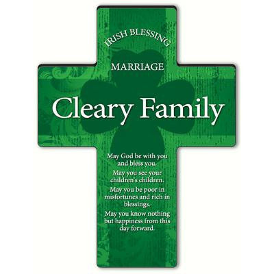 Irish Blessing Shamrock Cross Blessing 3 - Irish Marriage Blessing