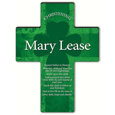 Irish Blessing Shamrock Cross Blessing 4 - Gaelic Christening Blessing