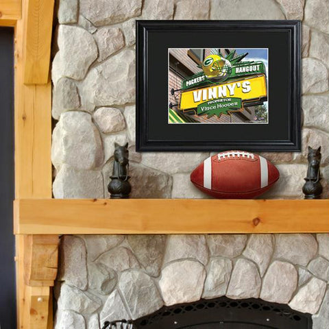 Personalized NFL Pub Print with Wood Frame