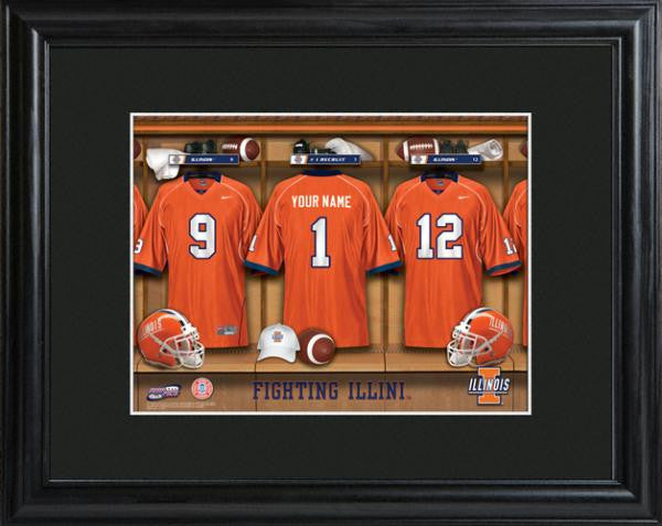 Illinois Fighting Illini Football Locker Room Print