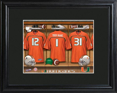 Miami Hurricanes Football Locker Room Print