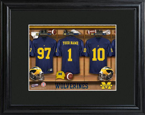 Michigan Wolverines Football Locker Room Print