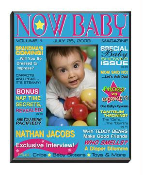 Personalized "NOW" Baby Boy Magazine Picture Frame