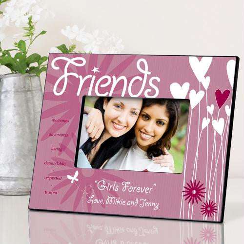 Friends Hearts and Flowers Picture Frame