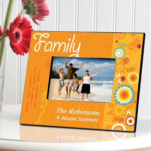 Family Sunshine and Flowers Picture Frame