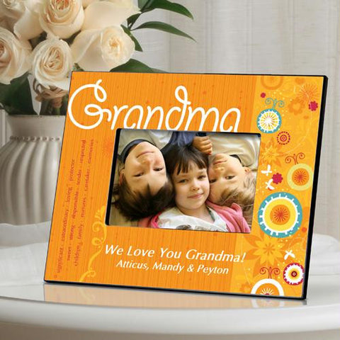 Grandma Sunshine and Flowers Picture Frame