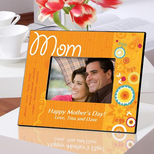 Mom Sunshine and Flowers Picture Frame