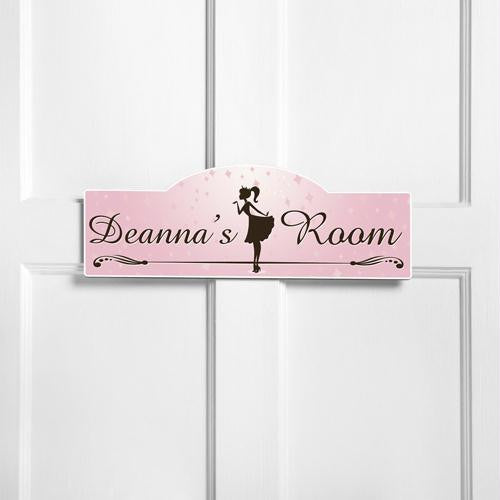 Personalized Girly Girl Kid's Room Sign