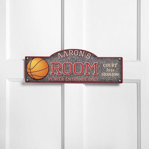 Personalized Hoops Kid's Room Sign