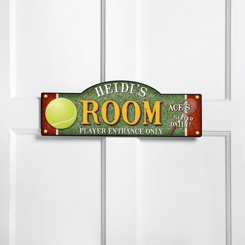 Personalized Tennis Anyone Kid's Room Sign