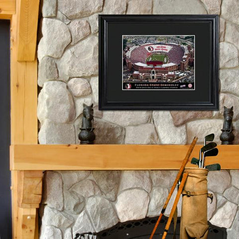 Personalized College Football Stadium Prints with Wood Frame