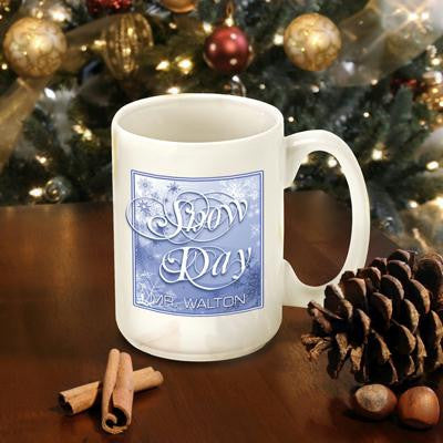 Blue Snow Day Coffee Mug