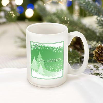 Green Snowscapes Coffee Mug