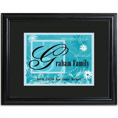 Island Blue Family Name Sign