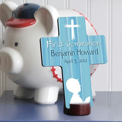 Hear My Prayer - Blue First Communion Cross