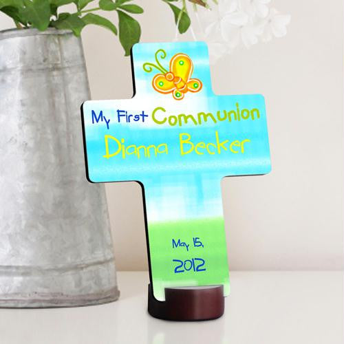 Sunshine and Butterflies First Communion Cross