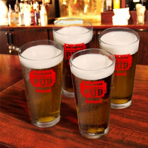 Personalized Pub Glass Set