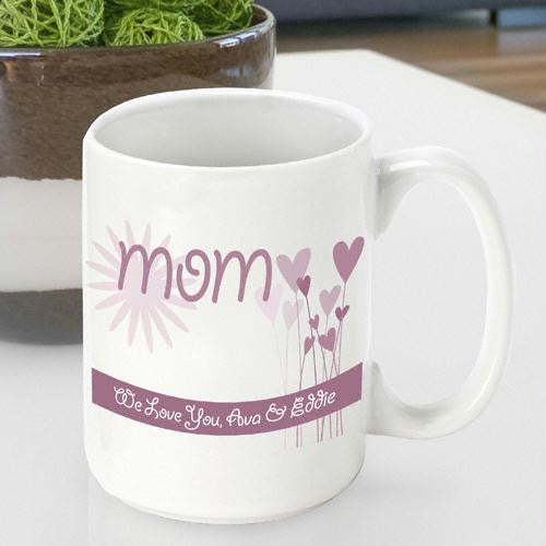 Hearts and Flowers Mother's Day Coffee Mug