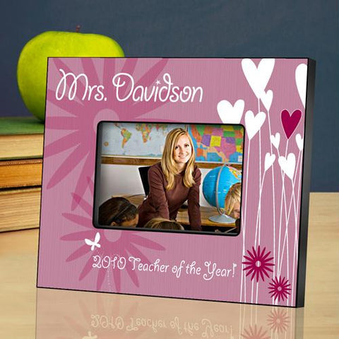 Hearts and Flowers Teacher Picture Frame