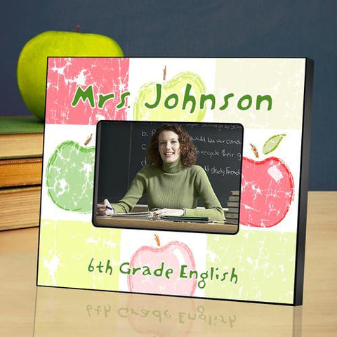 Patchwork Apples Teacher Picture Frame