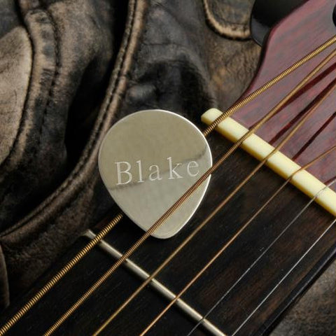 Personalized Sterling Guitar Pick