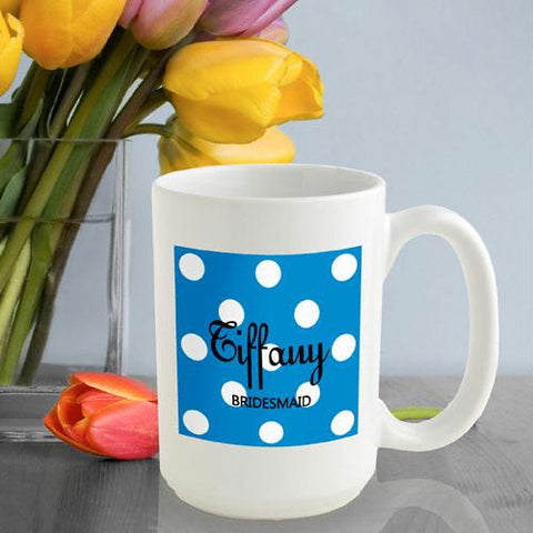 Sapphire Polka Dot Coffee Mug