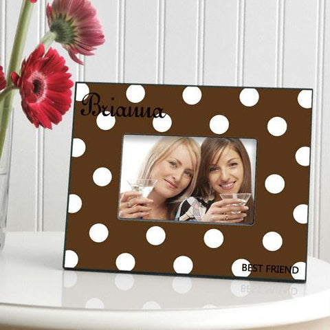 Cocoa Polka Dot Picture Frame