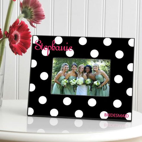 Onyx Polka Dot Picture Frame