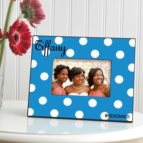 Sapphire Polka Dot Picture Frame