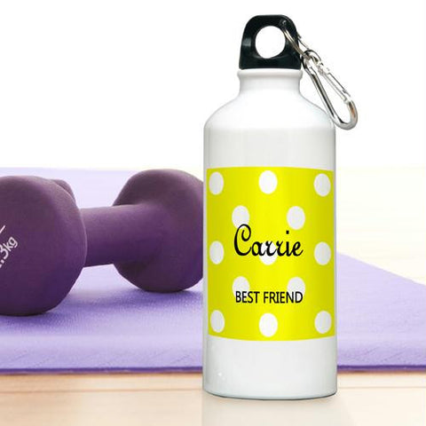 Bananas Personalized Polka Dot Water Bottle