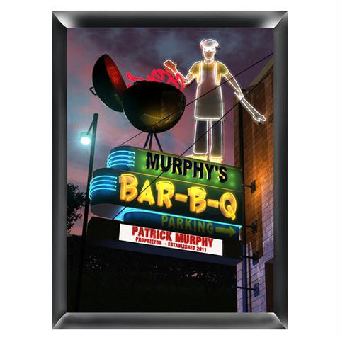 Personalized Marquee BBQ Traditional Sign