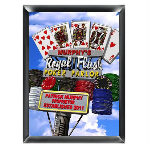 Personalized  Marquee Daytime Royal Flush Traditional Sign