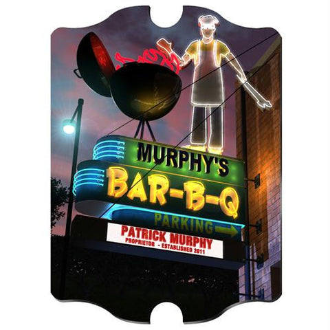 Personalized Marquee BBQ Vintage Sign