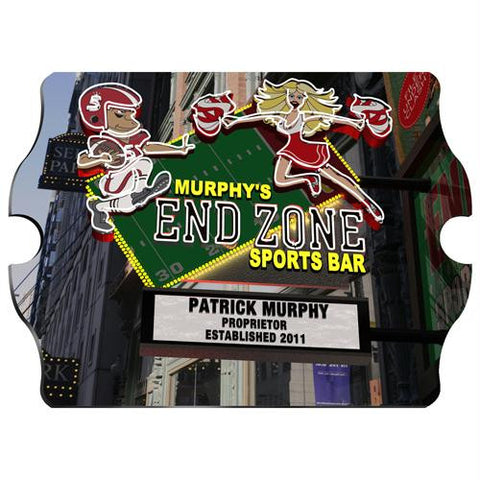 Personalized Marquee End Zone Sports Bar Vintage Sign