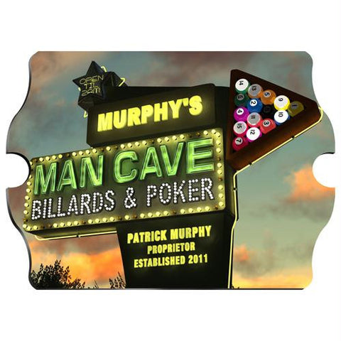 Personalized Marquee Man Cave Vintage Sign