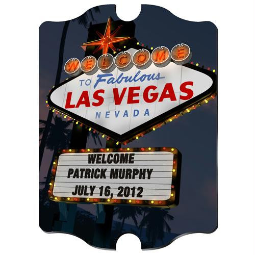 Personalized Nighttime Vegas Vintage Sign