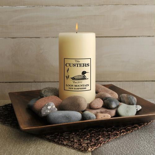 Personalized Cabin Candle