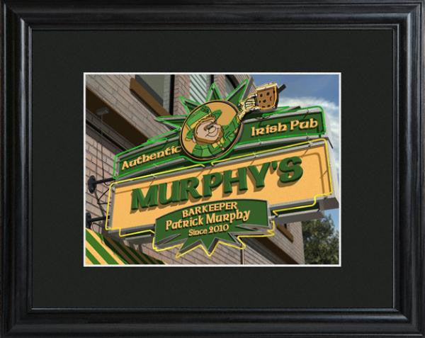 Personalized Authentic Irish Pub Print