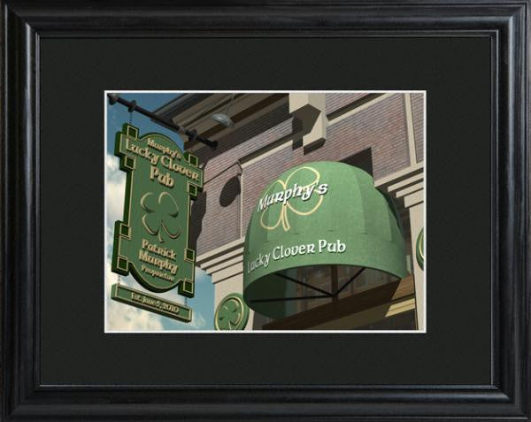 Personalized Lucky Clover Pub Print