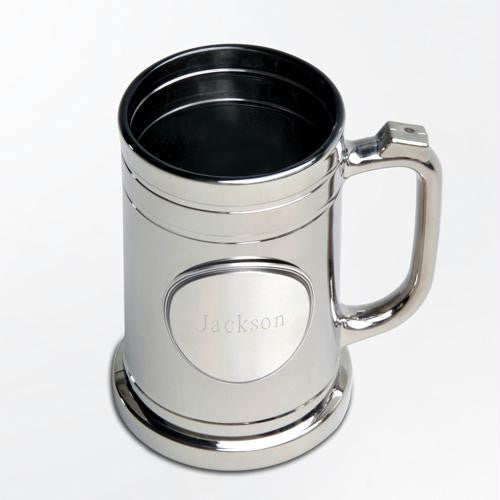 Gunmetal Mug with Groomsman Pewter Medallion