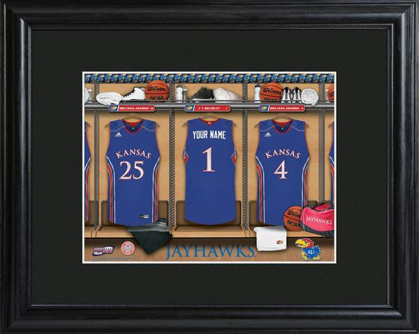 Kansas Jayhawks College Basketball Locker Room Print