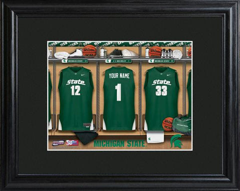 Michigan State Spartans College Basketball Locker Room Print